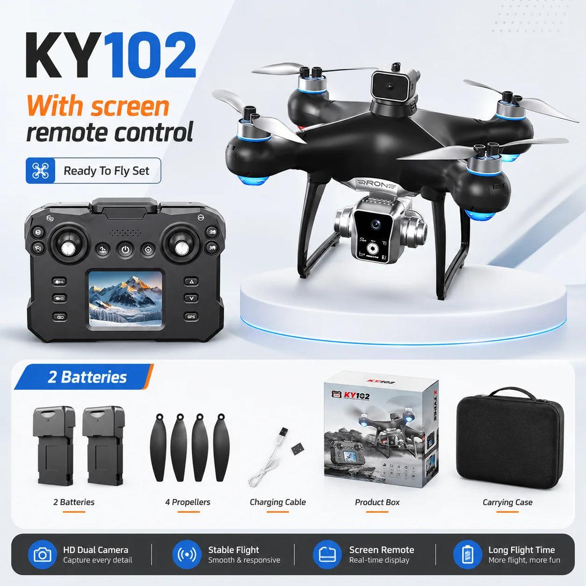 ZNLYRION Brushless RC Drone With 360 Obstacle Avoidance