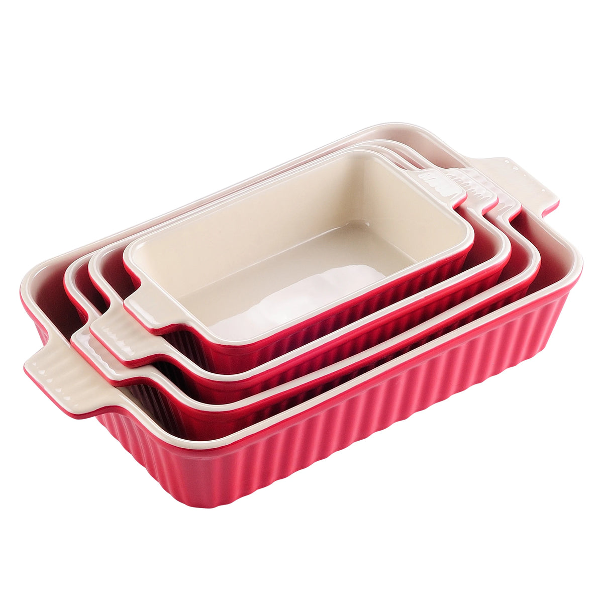 Malacasa Ceramic Baking Dish Set With Handles For Oven