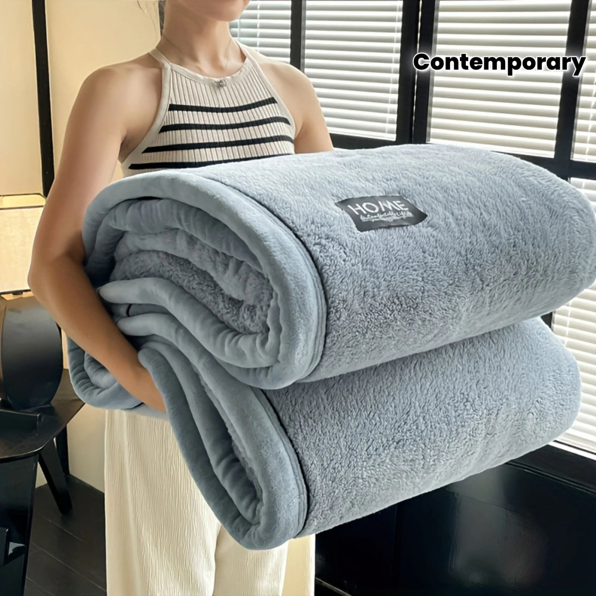 Ultra Soft Half Plush Blanket Velvet like Fuzzy Throw Cozy Warm for Bed Couch Super Fluffy All Sizes (Twin/Full/Queen/King)