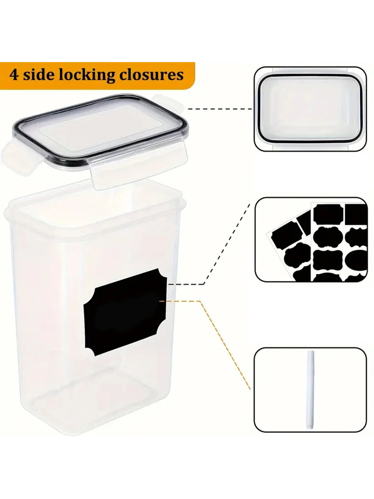 Airtight Food Storage Containers For Kitchen Pantry Organization