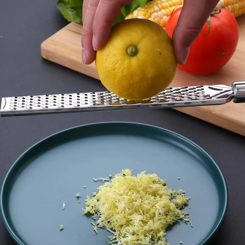 20cm Kitchen Grater Lemon Citrus Fruit Peeler Ginger Garlic Long Chocolate Grater Cheese Spices Stainless Steel Grater Kitchen