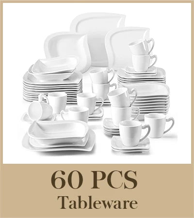 Malacasa Elegant Porcelain Dinnerware Set For Home And Dining