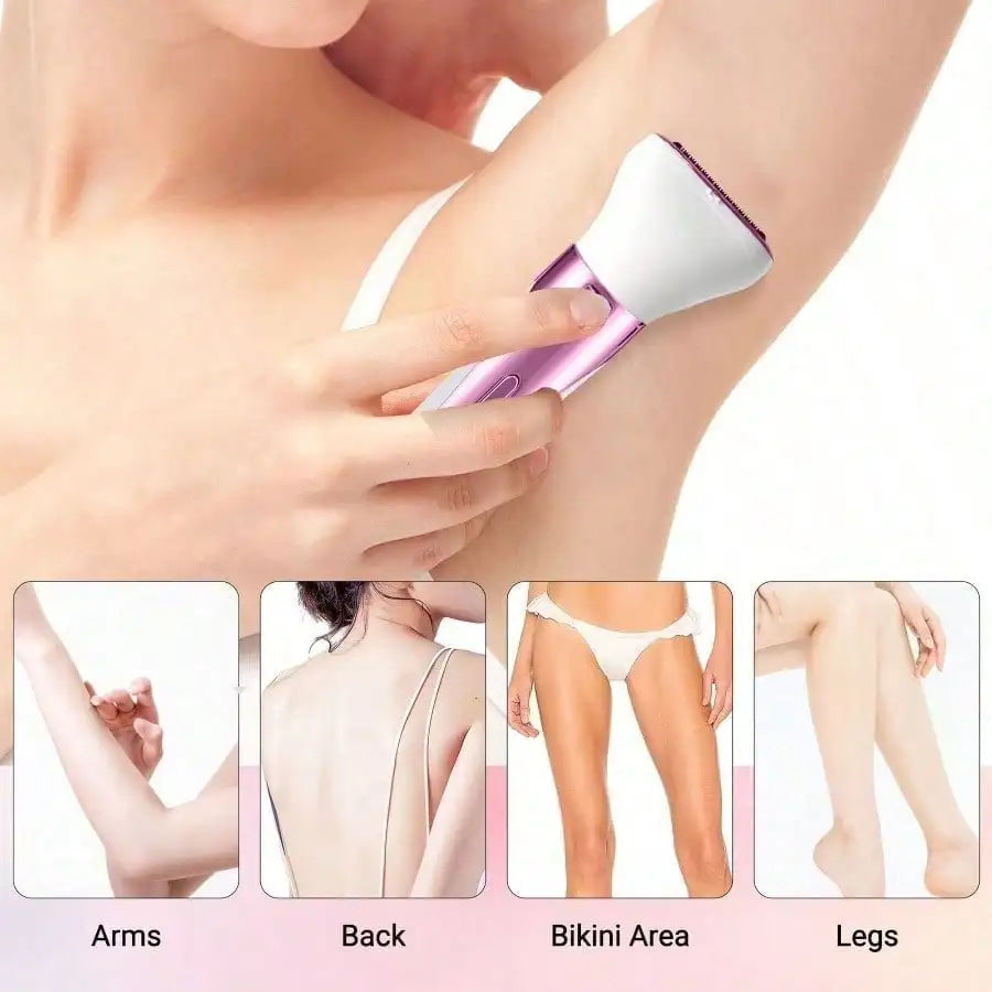 5-In-1 Rechargeable Cordless Electric Shaver For Women - Trimmer For Face, Nose, Eyebrows, Arms, Underarms, And Legs