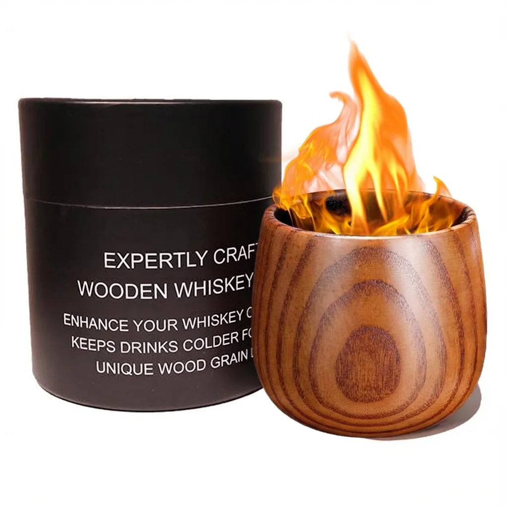 350ML Whiskey Enhancing Wooden Tumbler Wooden Old Fashioned Tumblers For Men, Whiskey Tumbler, Glasses For Men, Boston Love