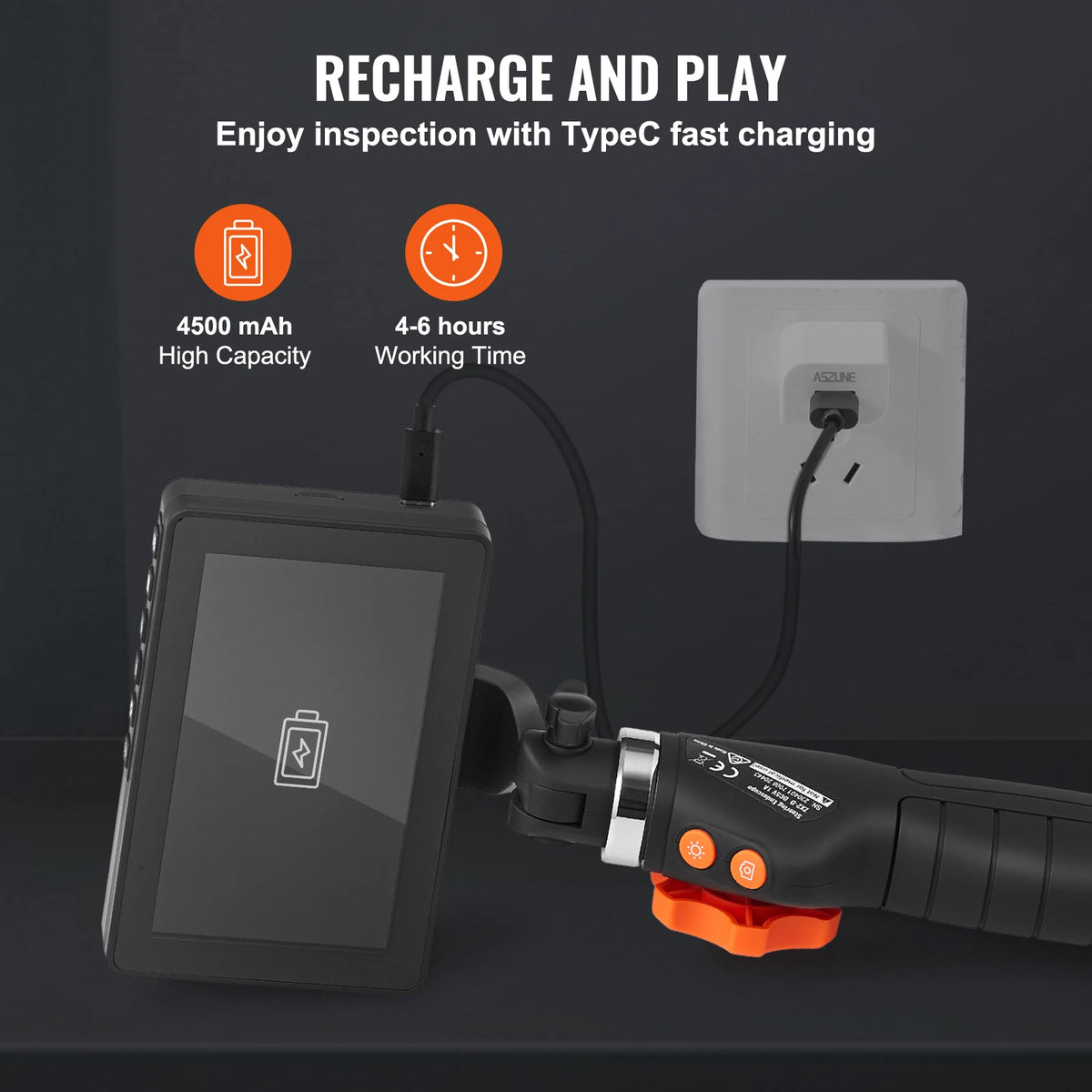 SucceBuy Two Way Articulating Borescope Camera With Led Inspection Lens