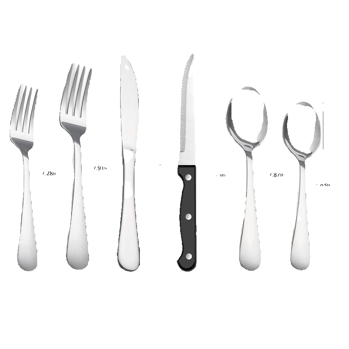 HanSmart Stainless Steel Cutlery Set With Steak Knives Included