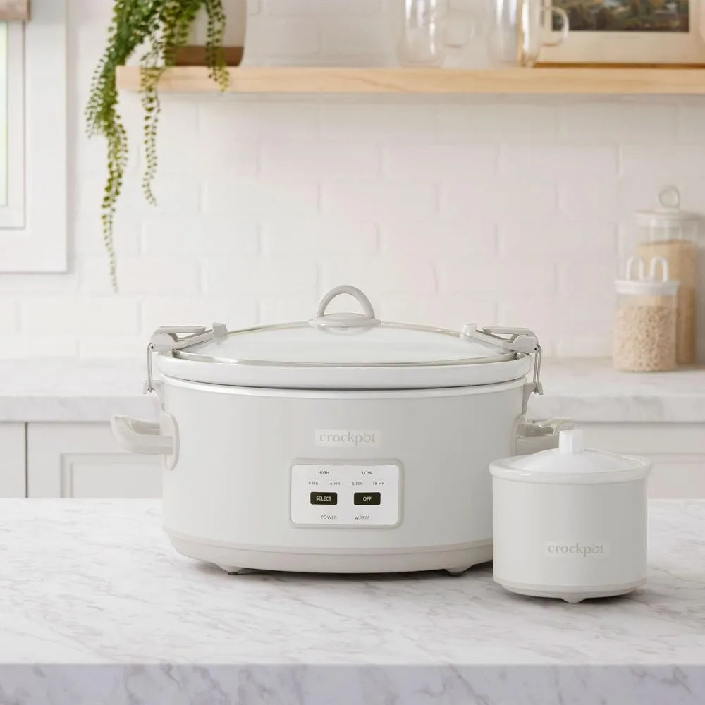7 Quart Touch Control Slow Cooker 4 Cooking Settings Lockable Lid Home Kitchen Cooking Appliance