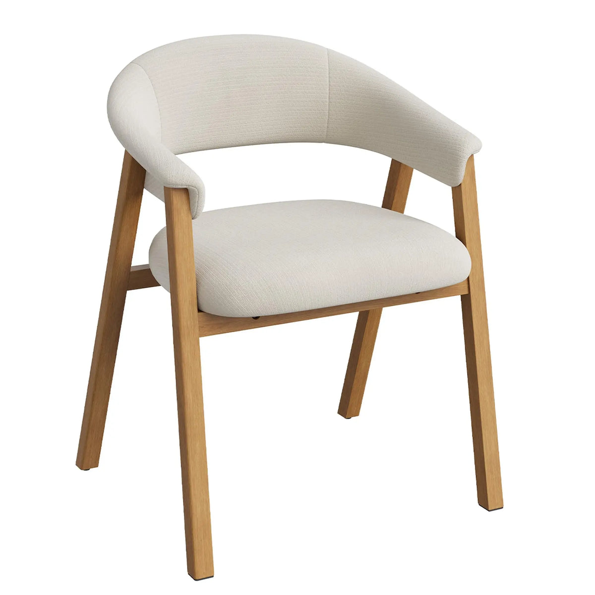 HiMISS Upholstered Dining Chairs With Arms And Curved Wood Legs