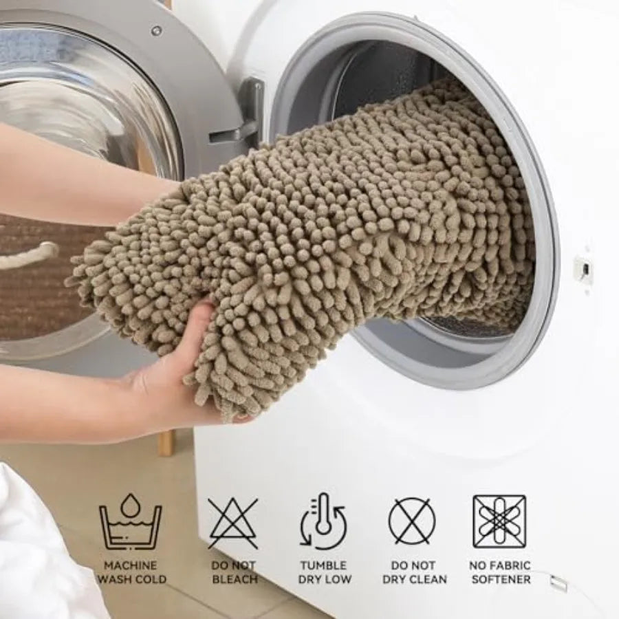 Non Slip Microfiber Bath Mat With Rubber Backing Quick Drying