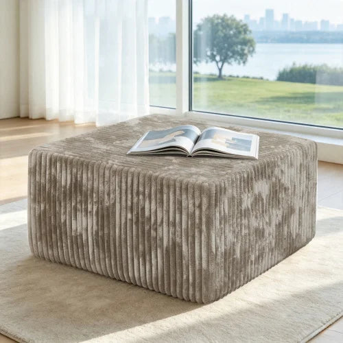 Modern Modular Ottoman Cube Corduroy Footstool Upholstered Seating