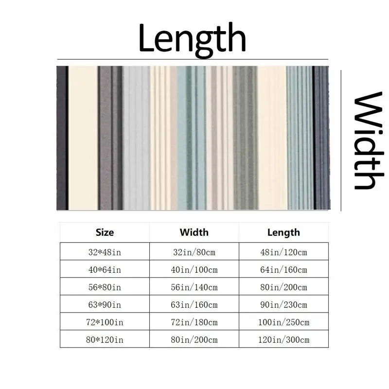 Matte Multi-Color Vertical Stripe Pattern Carpet Floor Covering for Home Bedroom Living Room Floor Carpet