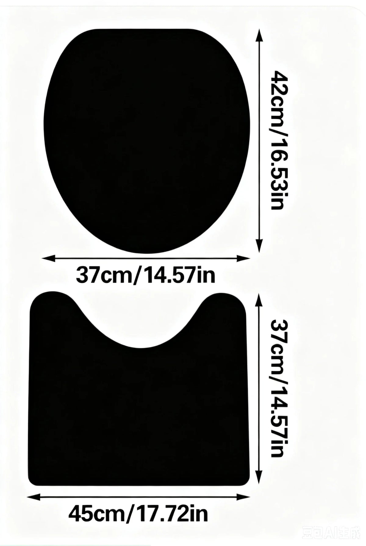 Christmas Bathroom Mat Set, Xmas Tree Snowman Bath Rug Non-Slip Toilet Seat Cover Set, Merry Christmas Home Decor