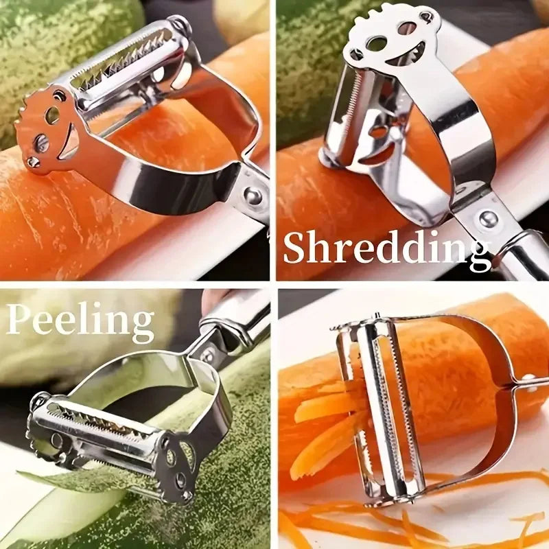 Stainless Steel Multi Function Vegetable Peeler Julienne Slicer Kit