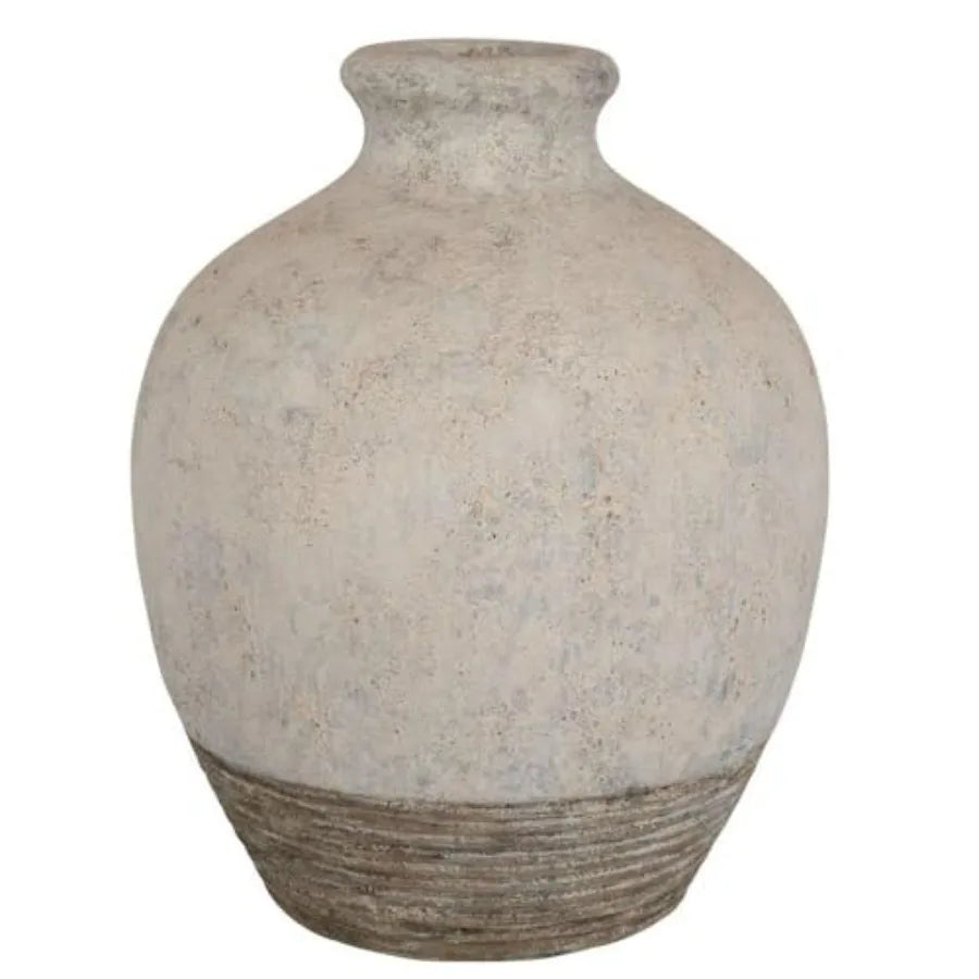 Fernandina Vase for living room decor ceramic matte black handcrafted textured finish 20 inches tall and 16.5 inches wide