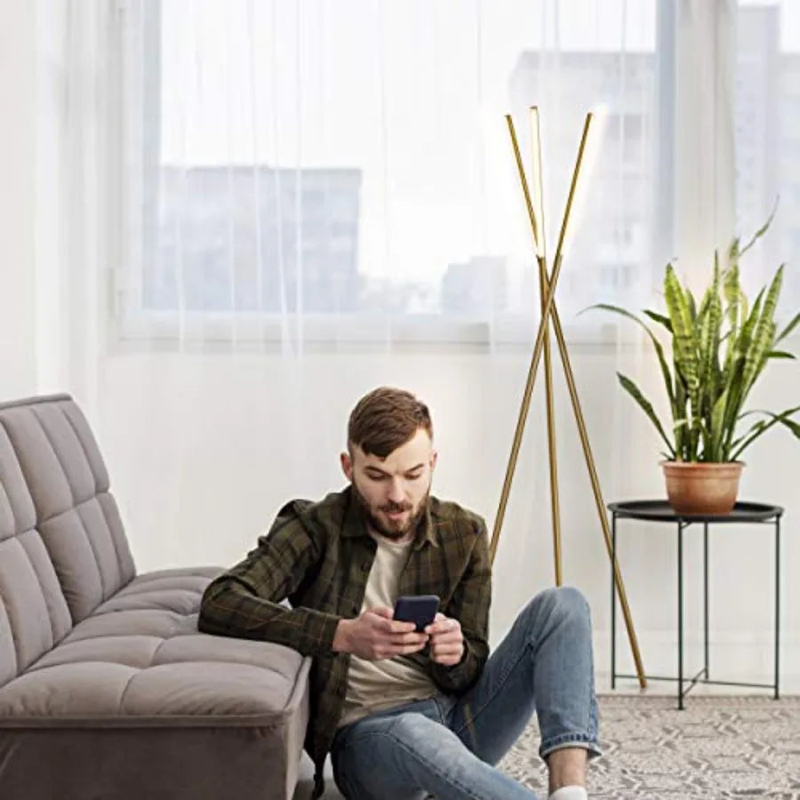Stix LED Tripod Floor Lamp for Living Room - Dimmable Modern Standing Lamp with 3 Lights for Bedroom - Contemporary Office Ligh