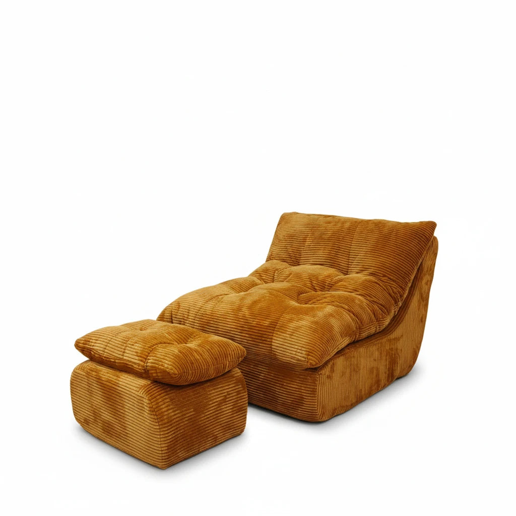 80cm Sponge Modern Compression Single Lazy Sofa Chair Soft Backrest Leisure Armchair for Small Apartment Balcony Living Room Bedroom Study Minimalist Tatami Lounge Seat