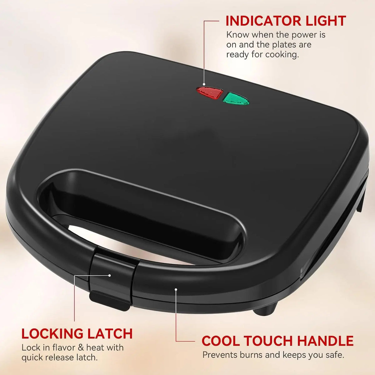 Sandwich Maker, 2-Slice Grilled Cheese Maker