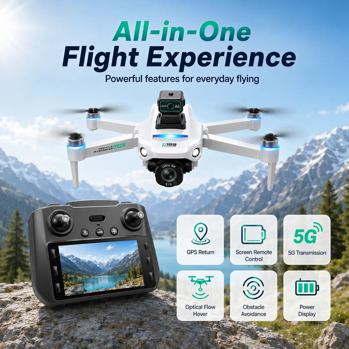 Znlyrion GPS Drone With 8K Camera And Brushless Motors