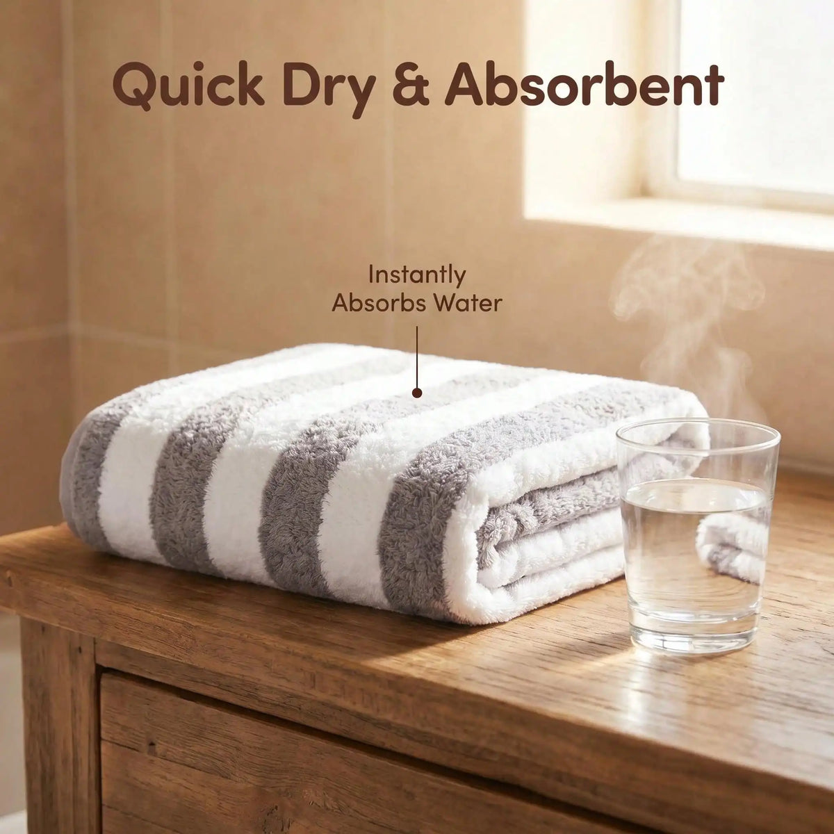 Soft Fluffy Bath Towel Quick Drying Beach Towel Household Bath Towel For Gym Hotel  Bathroom