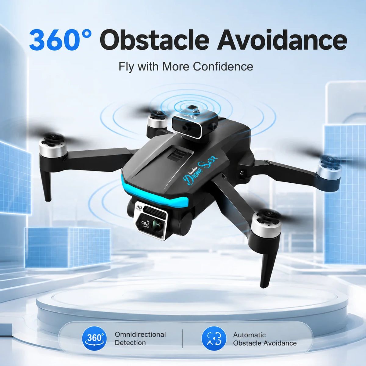 ZNLYRION 4K Dual Camera Foldable RC Drone For Beginners