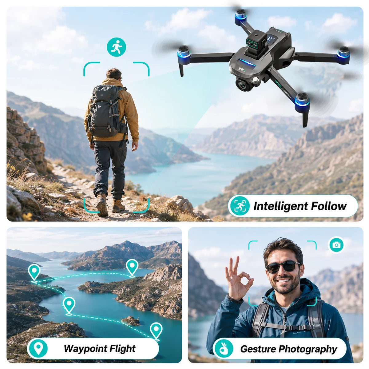 Znlyrion GPS Drone With 8K Camera And Brushless Motors