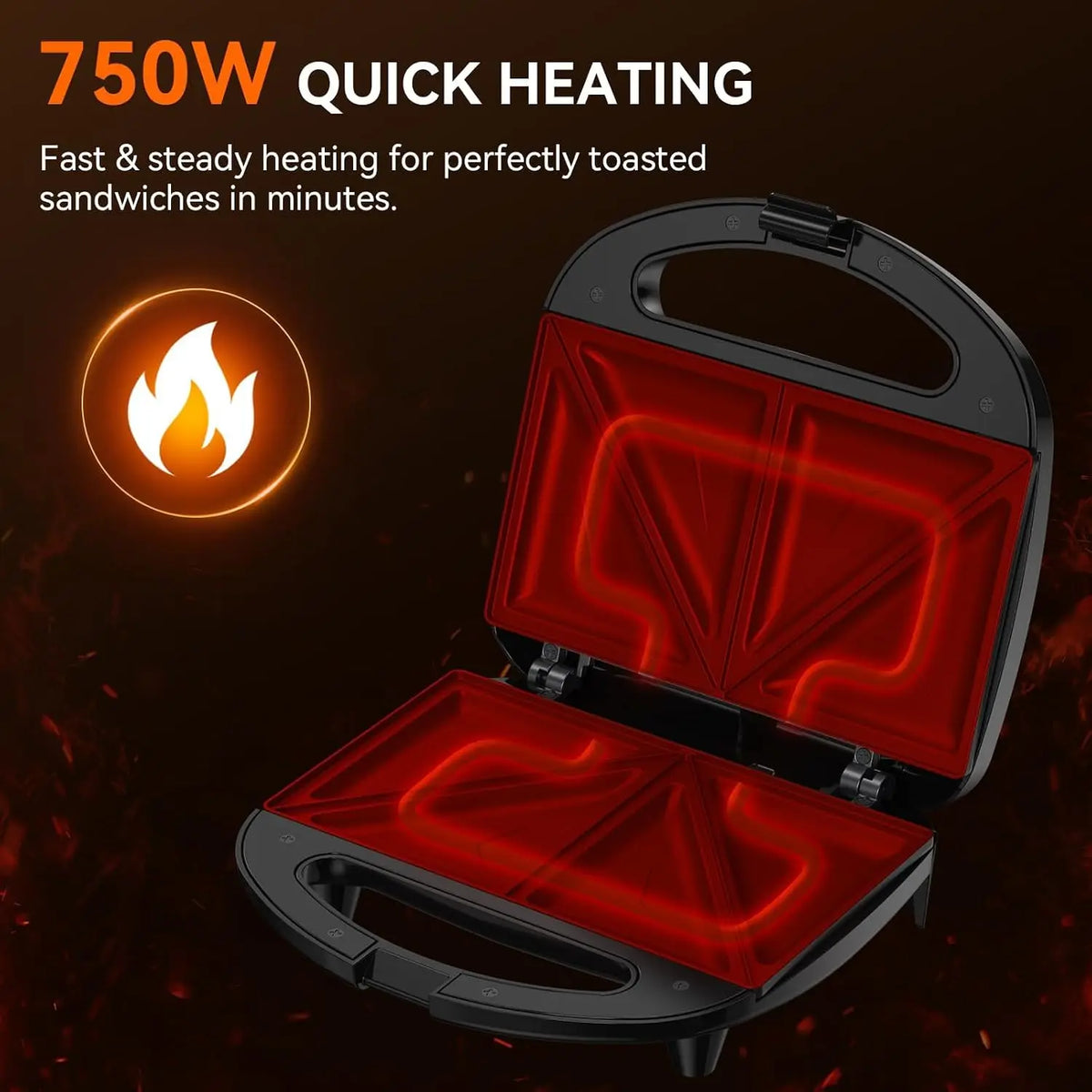 Sandwich Maker, 2-Slice Grilled Cheese Maker