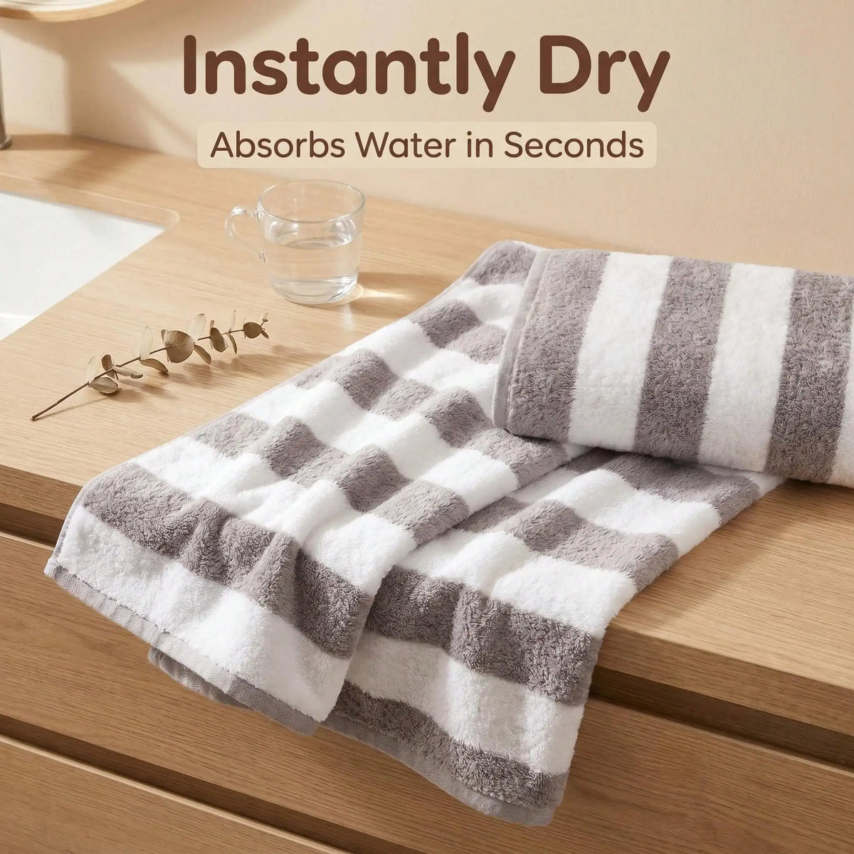 Soft Fluffy Bath Towel Quick Drying Beach Towel Household Bath Towel For Gym Hotel  Bathroom