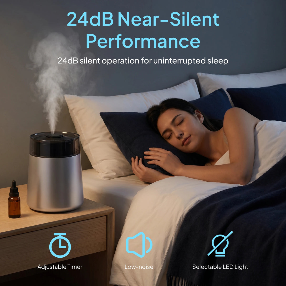 Livatro Ultrasonic Cool Mist Humidifier For Bedroom And Home