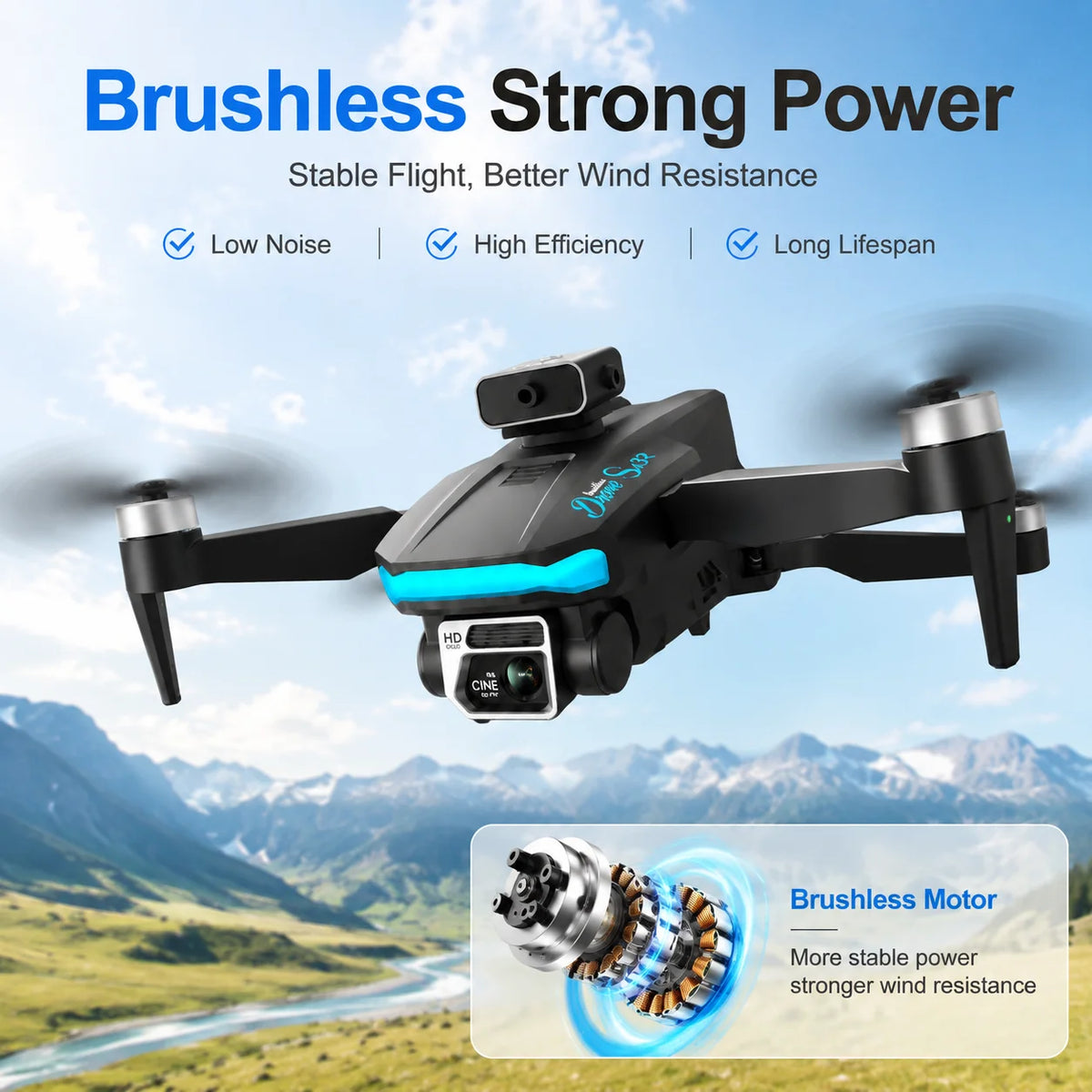 ZNLYRION 4K Dual Camera Foldable RC Drone For Beginners