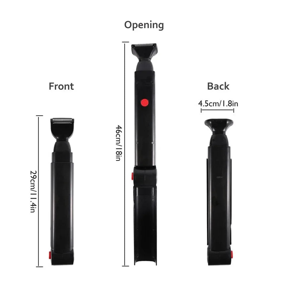 Long Handle Electric Back Shaver For Men USB Rechargeable Body Hair Removal Razor
