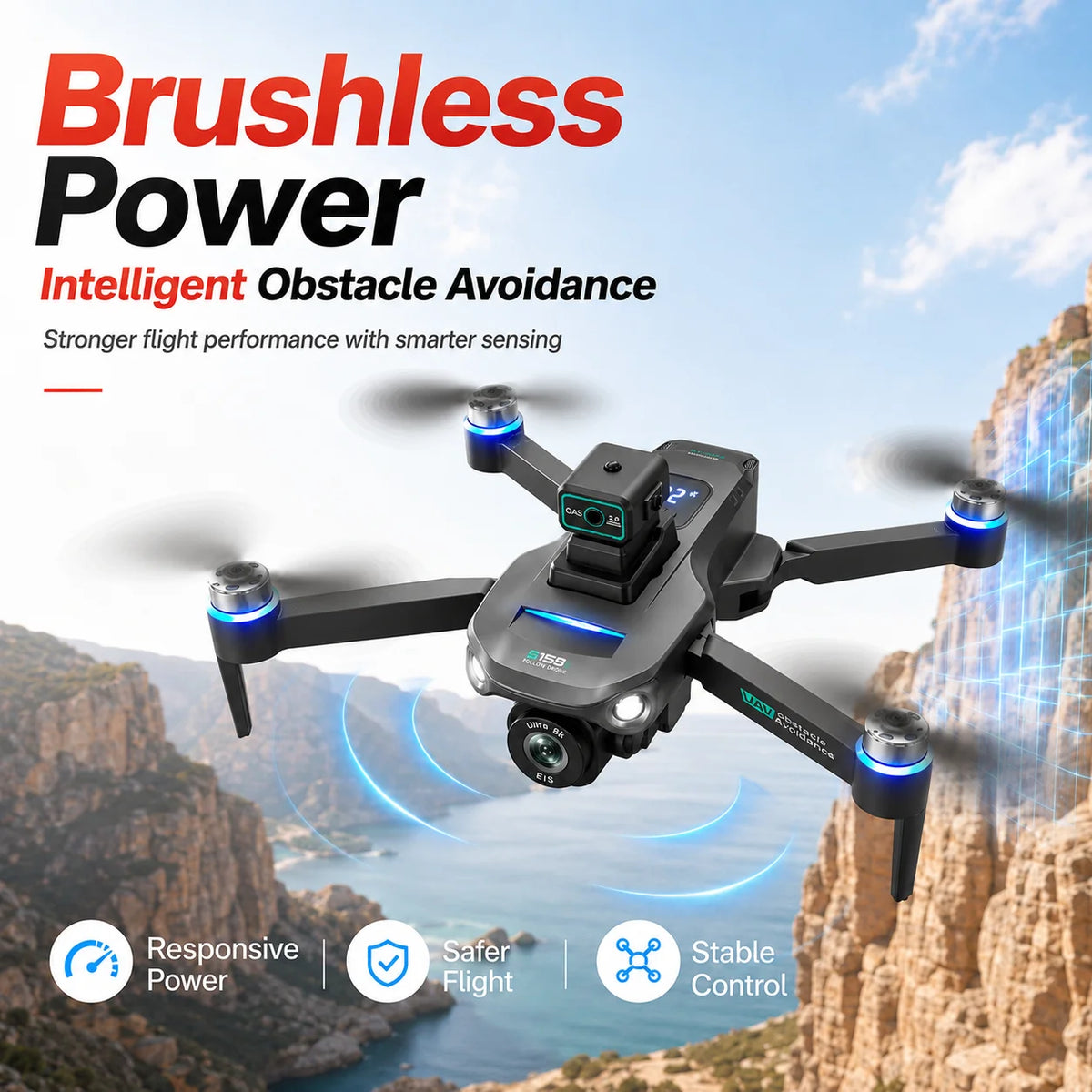 Znlyrion GPS Drone With 8K Camera And Brushless Motors