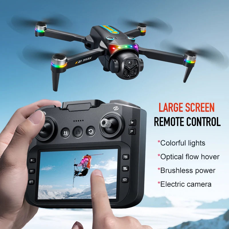 ZNLYRION K21MAX Foldable Brushless RC Drone With Dual Camera Remote