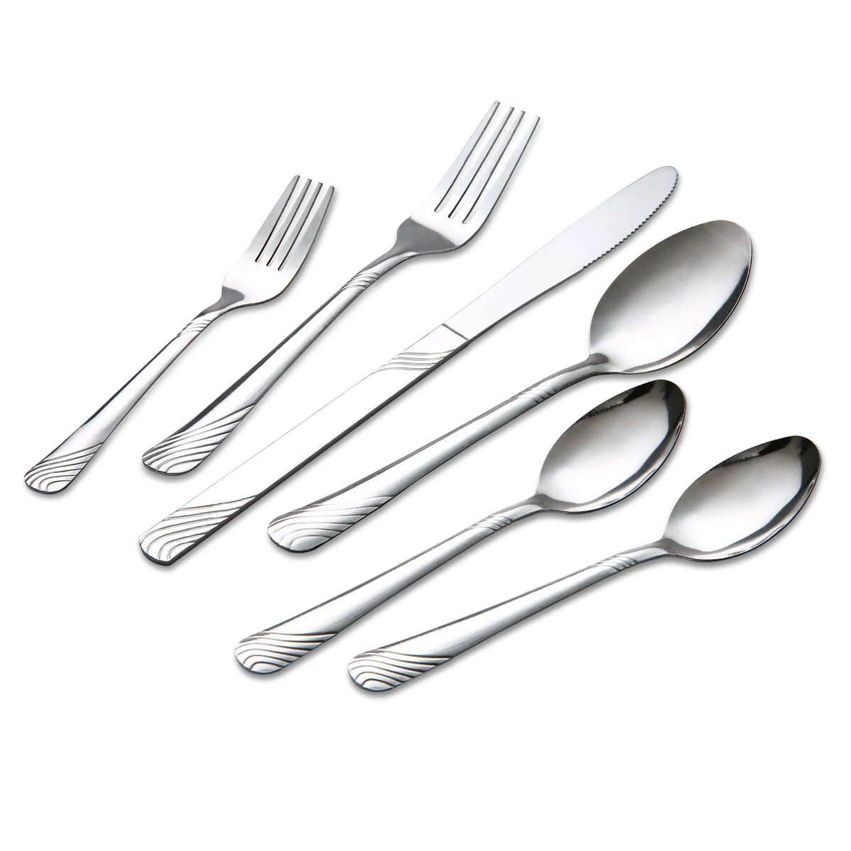 HanSMART Stainless Steel Flatware Set Service For Eight