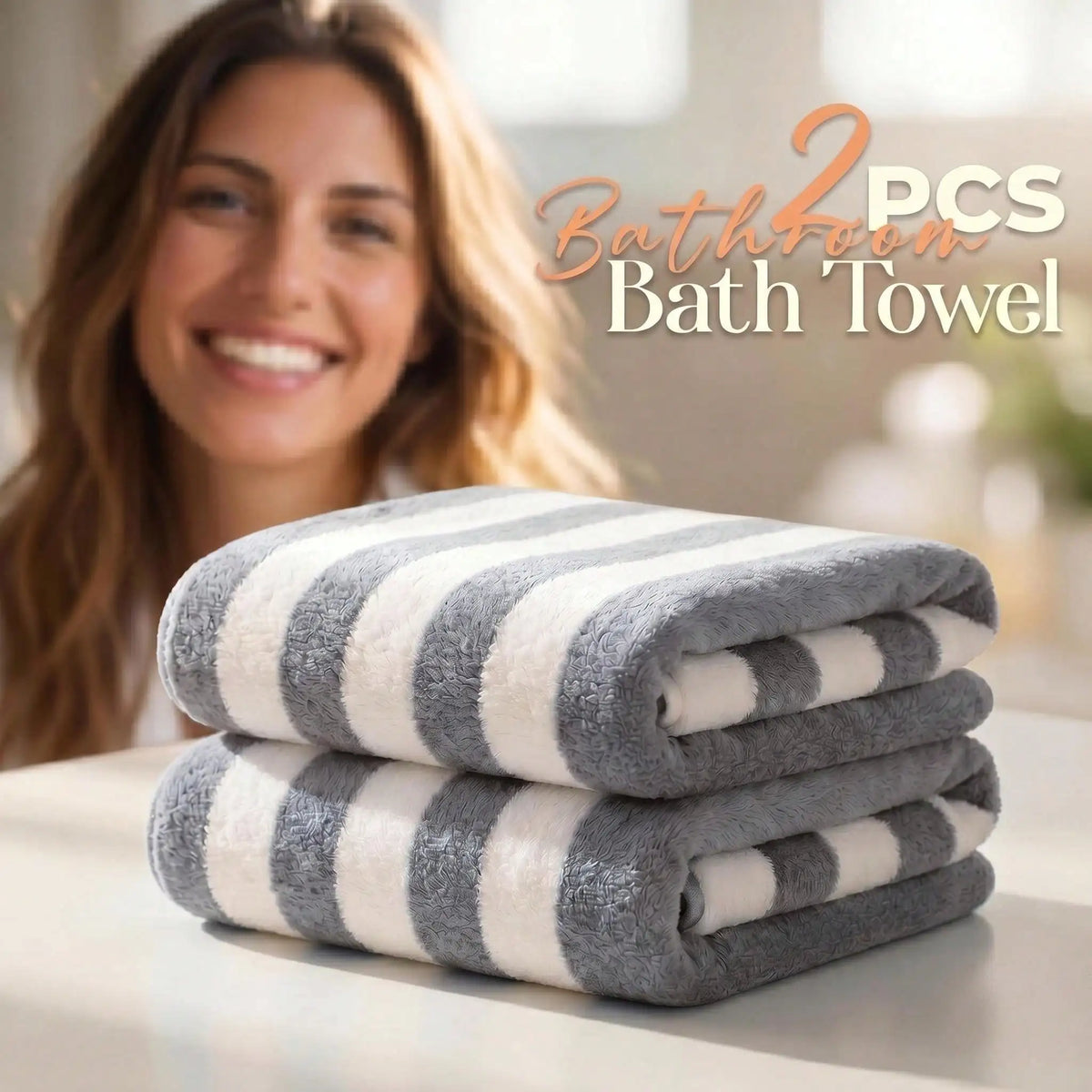 Soft Fluffy Bath Towel Quick Drying Beach Towel Household Bath Towel For Gym Hotel  Bathroom
