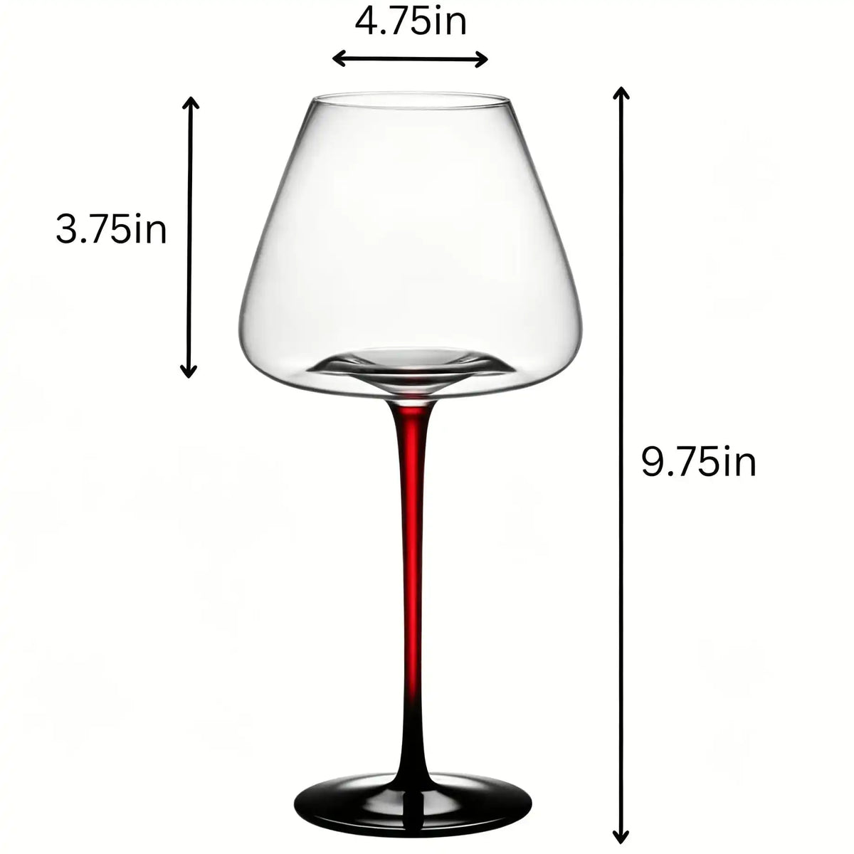 4PCS Wine Glass Set, 24oz Champagne Flutes, Red Stem With Black Base Design, Suitable For Sparkling Wine, Rosé, Champagne, Made Barware, Perfect Gift, Bar, Wine Accessories