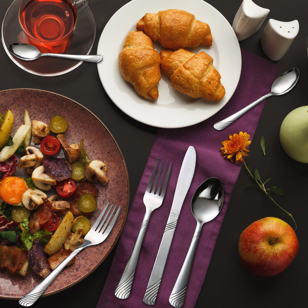 HanSMART Stainless Steel Flatware Set Service For Eight