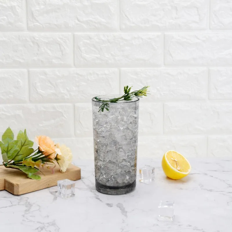 (2 pack) Better Homes & Gardens 16-Ounce Tall Hammered Tumbler, Smoke