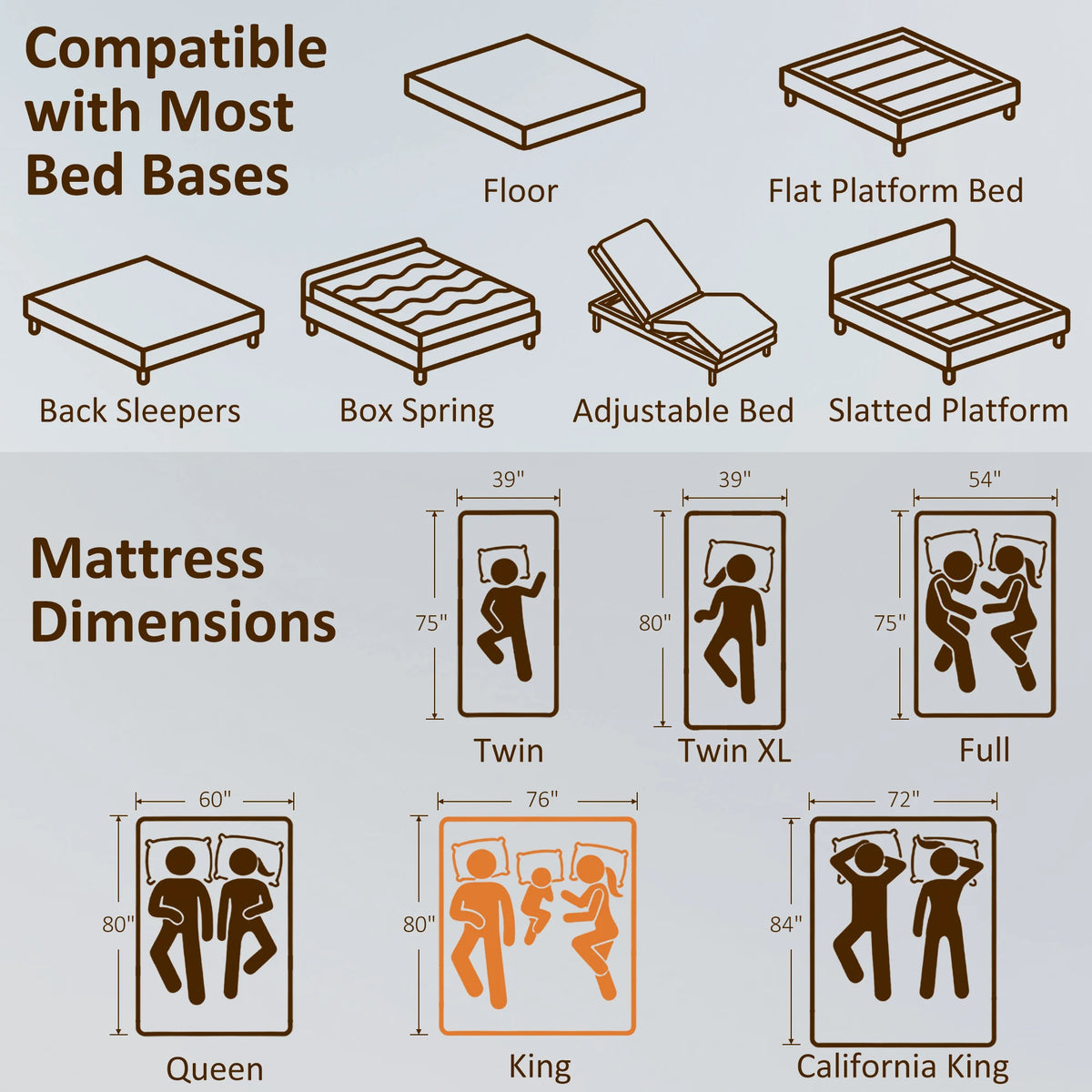 HOMCOM King Mattress, 14 Inch Gel Cooling Memory Foam Mattress for Cool Night Sleep, Graphene Bed in a Box for Pressure Relief, with Washable Cover], CertiPUR-US Certified, Medium Firm