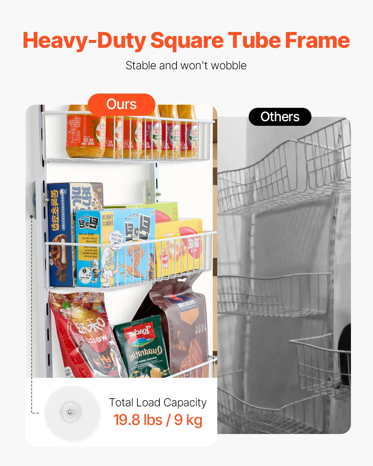 SucceBuy Heavy Duty Over The Door Pantry Spice Rack Organizer