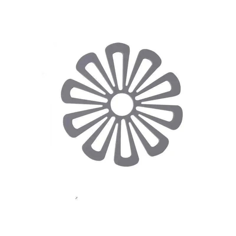 1pc/2pcs Creative Snowflake-Shaped Placemat Kitchen Sink Drain Mat Silicone Non-Slip Heat Insulation Mat for Home Use