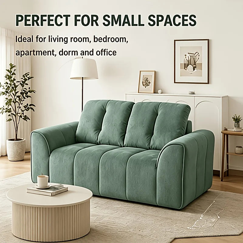 Chenille Deep Seat Cloud Loveseat Sofa With Memory Foam