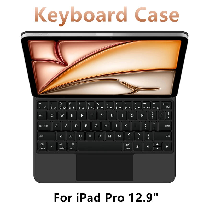 Ajuiyu Magic Keyboard Folio Smart Case For Ipad Pro Tablet