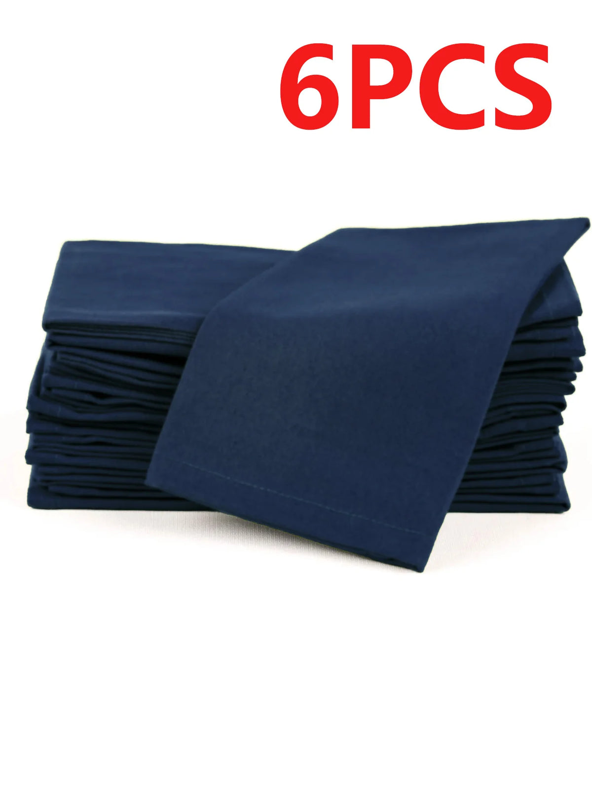 6/12Pcs 40×40cm White Cotton Linen Napkins, Thick Washable Reusable Placemats for Wedding Party Kitchen Dining Decor