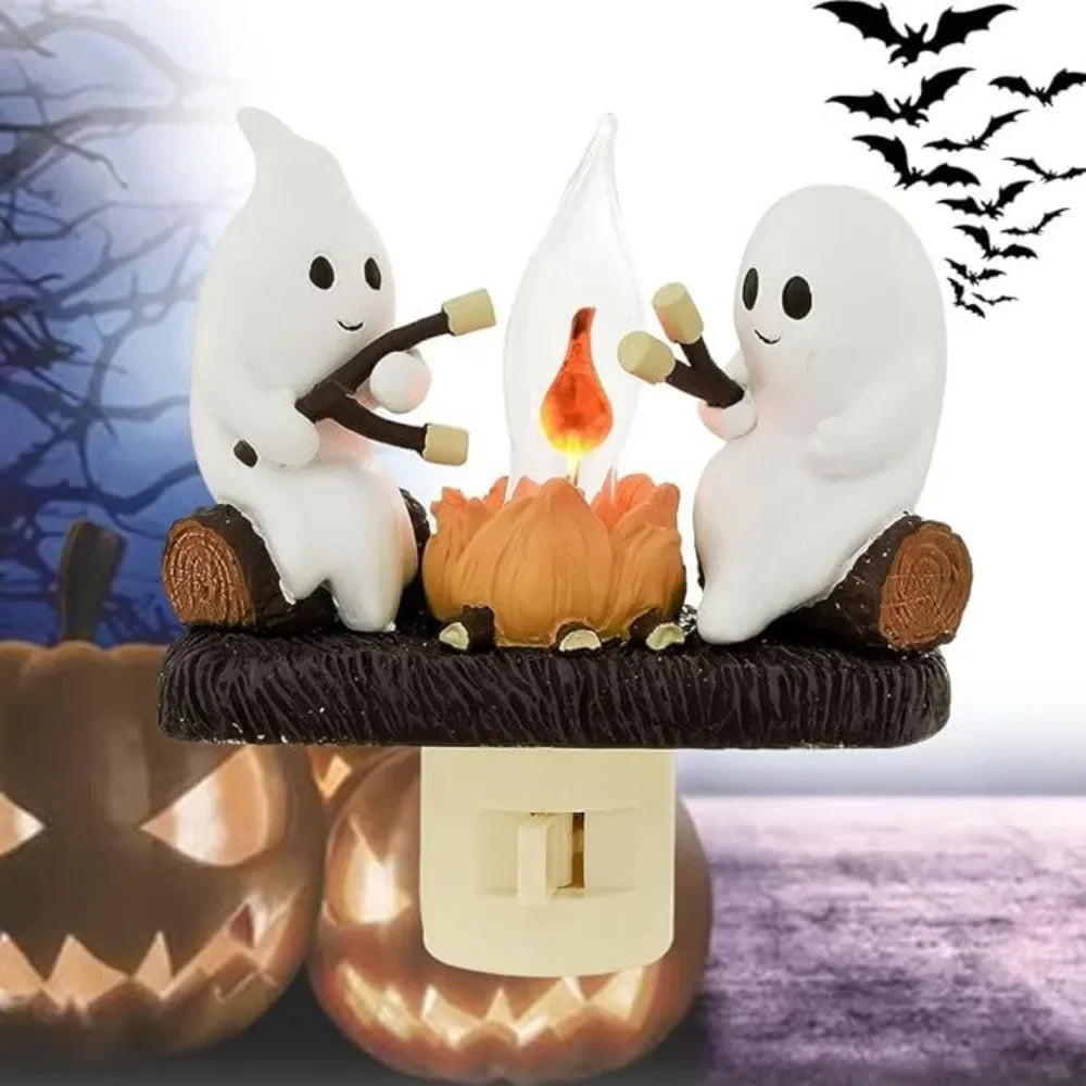 Halloween 3D LED Campfire Night Light, Ghost Bonfire Twinkling Night Light,  Halloween Interior Decoration, Room Cute Decoration
