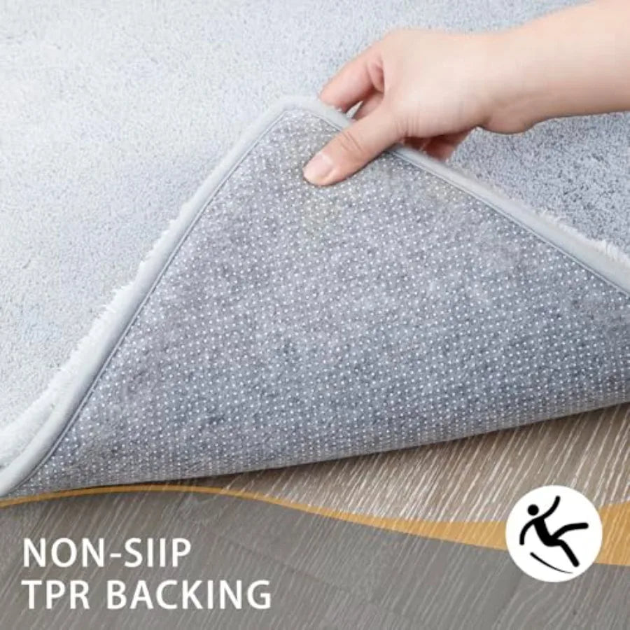 Bathroom Rugs 24x17 - Thick Memory Foam Bath Mat, Ultra Soft and Plush Fluffy, Non-Slip, Quick Dry, Absorbent Washable Floor Mi