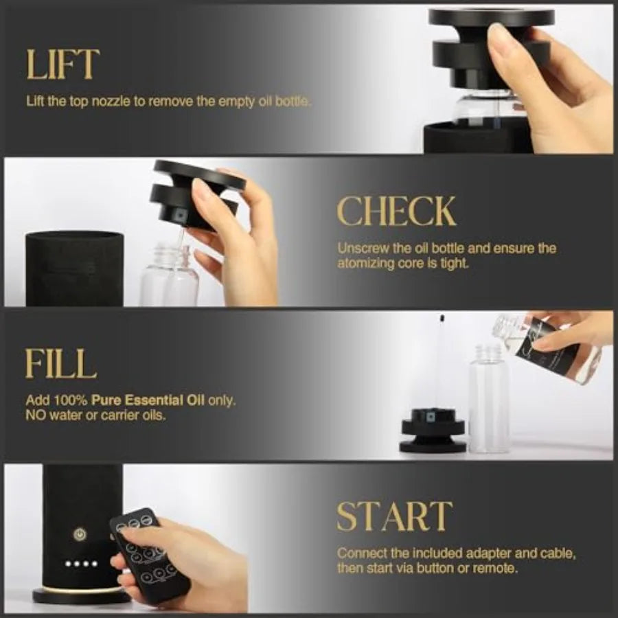 Luxury Hotel Style Waterless Scent Diffuser Starter Kit