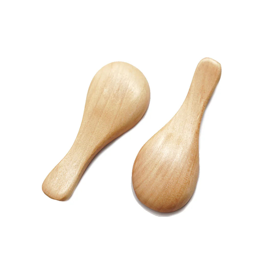 Natural Wooden Kitchen Spoons for Serving Tea Honey Sugar