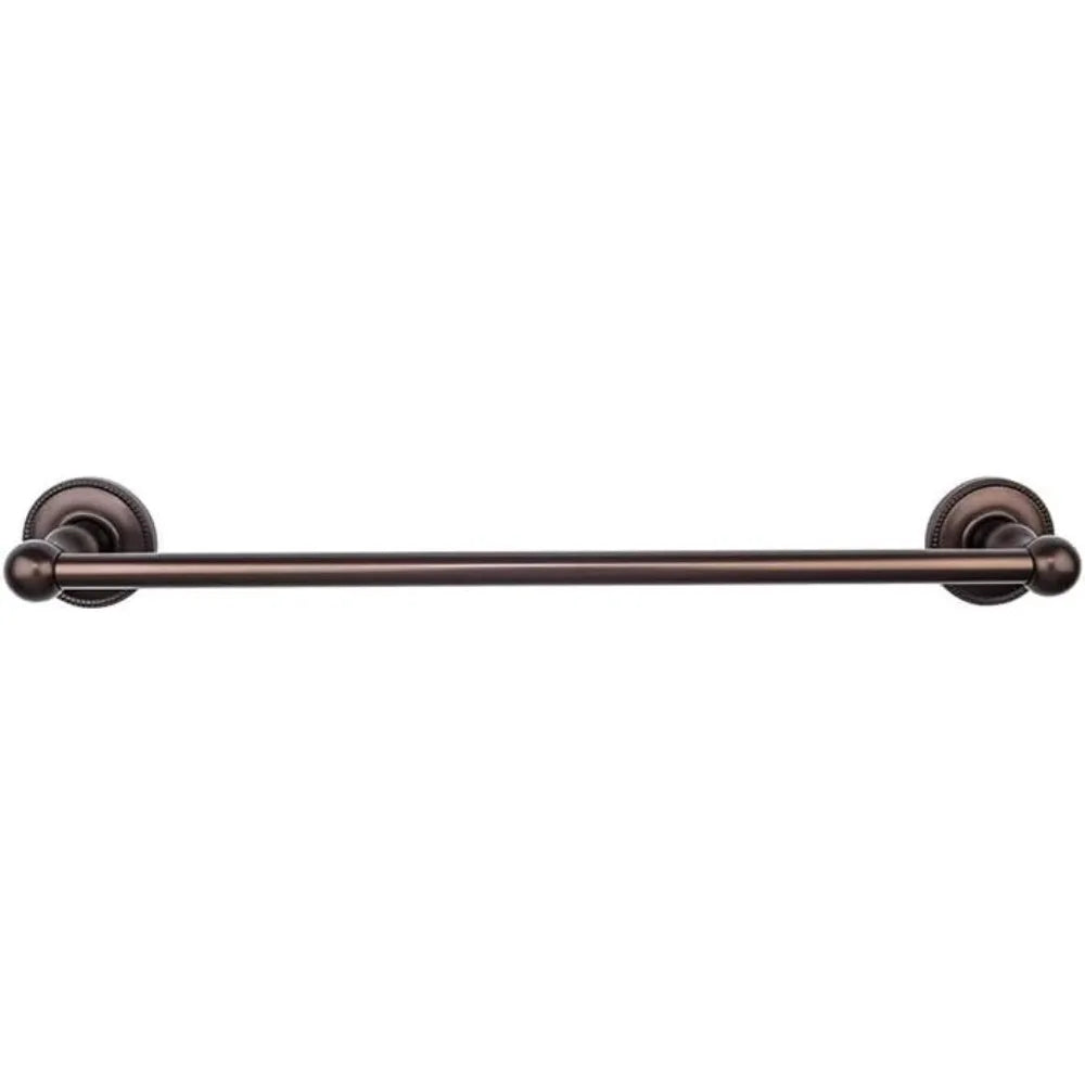 Top Knobs ED10ORBF Edwardian Bath 30 Inch Single Towel Bar Rope Backplate, Oil Rubbed Bronze