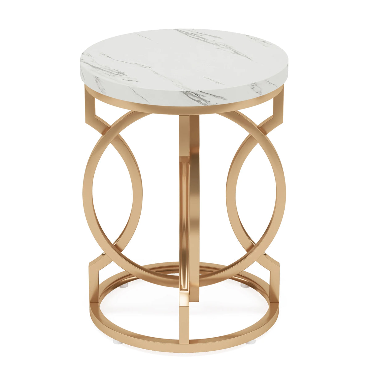Tribesigns Modern Round End Table With O Shaped Base