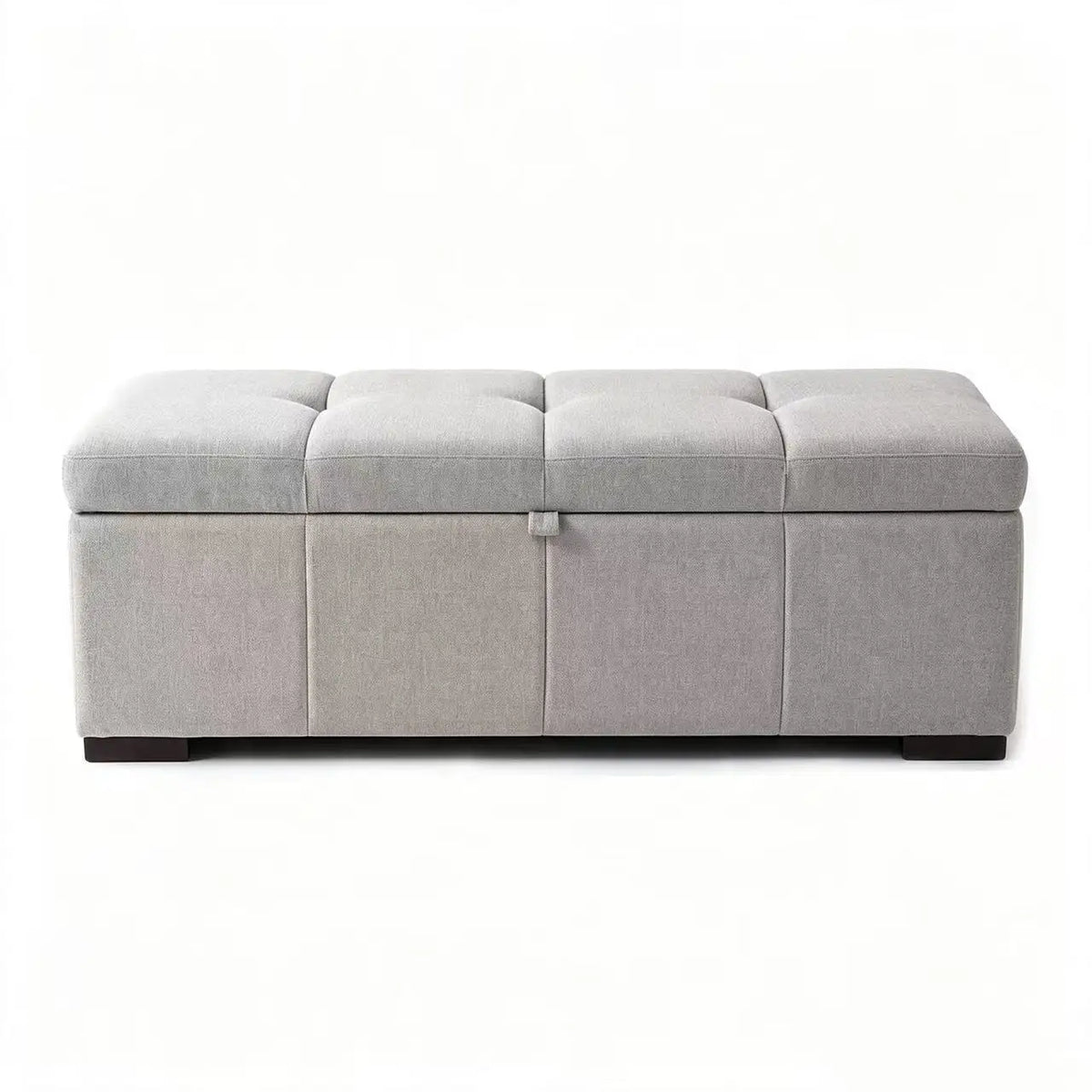 Storage Bench With Hidden Compartment Linen Upholstered Entryway Seat